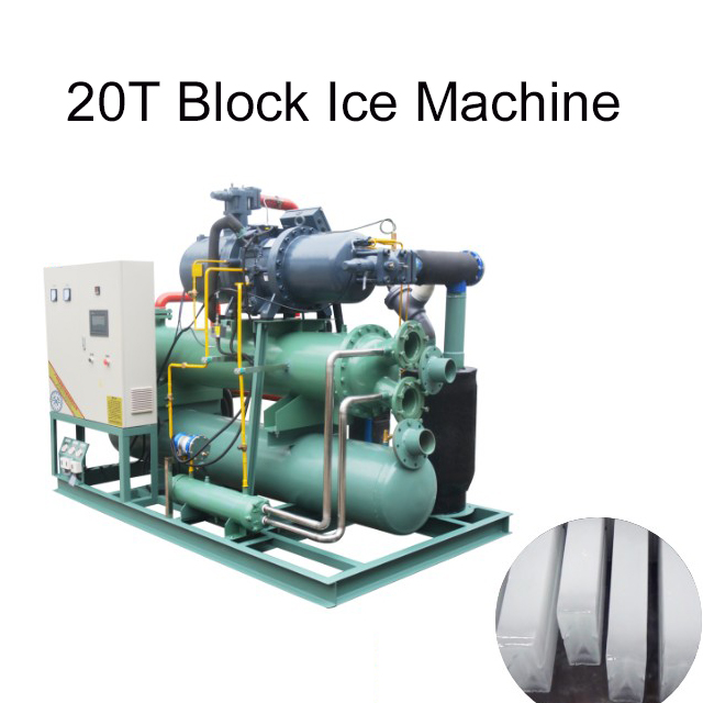 آلة صنع قوالب الثلج بقدرة 20 طن في اليوم قادرة على إنتاج مكعبات ثلج كبيرة للتبريد والحفظ السريع