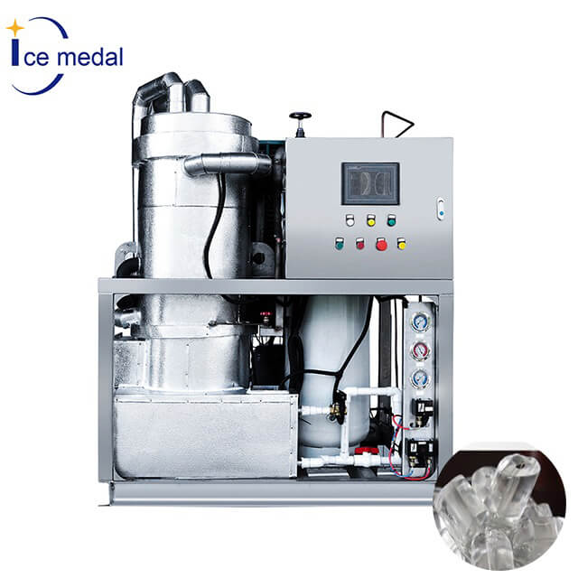 Icemedal IMT1 1 طن مصنع صانع الثلج الأوتوماتيكي آلة تصنيع الثلج الأنبوبي
