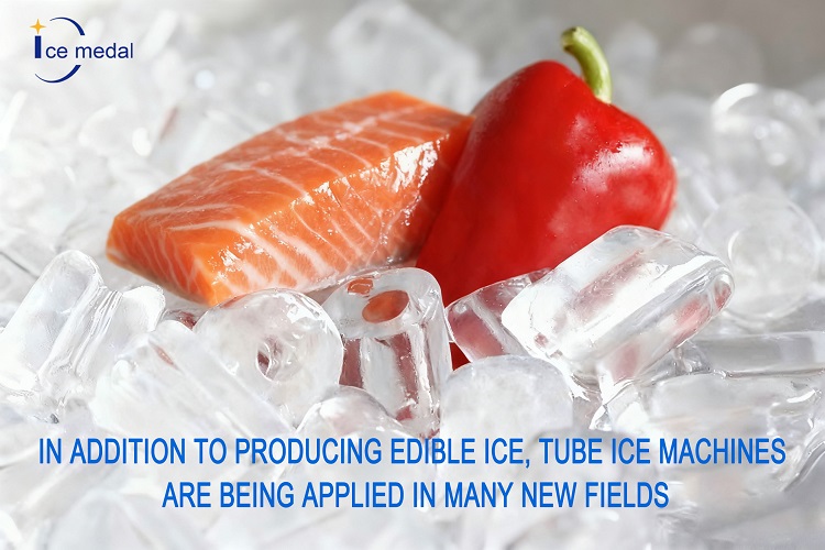 بالإضافة إلى إنتاج جليد صالح للأكل ، يتم تطبيق آلات الجليد الأنبوبية في العديد من الحقول الجديدة