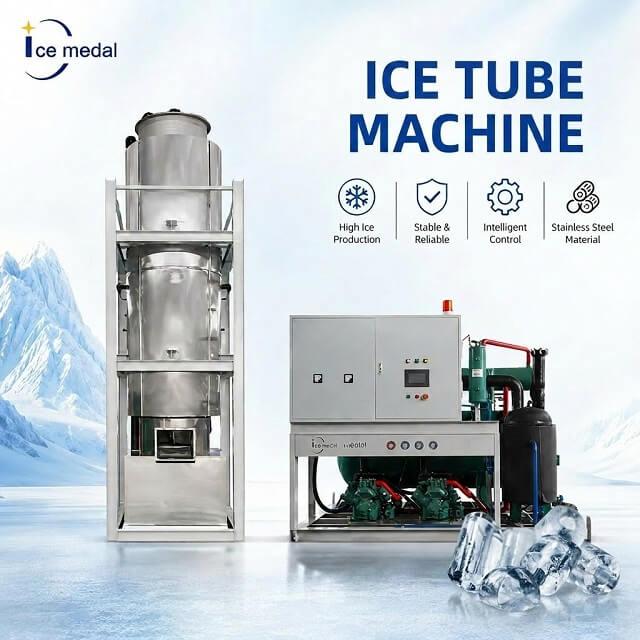 آلة صنع الثلج الأنبوبي Icemedal IMT20 20 طن يوميًا للبيع في الفلبين